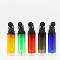 Vente en gros, coupe-vent, flammes de Jet, allume-cigare rechargeable au gaz Butane, pour cigare, espace de noël, noir, cadeau rouge