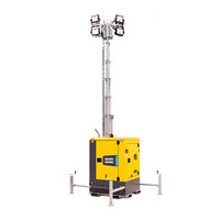 Atlas Copco HiLight BI+4 Hybrid Mobile LED Light Tower 4000 M2 4x150W SMD 8m Tiang Lampu Baterai Diesel Konstruksi Pertambangan