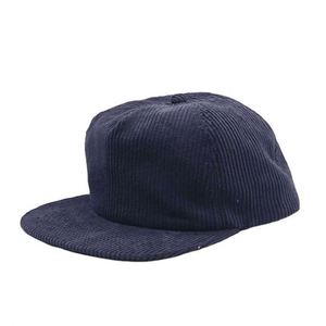 5-panel Flat Brim Corduroy <b>Hats</b> With Custom logo Design Unstructured Caps Sport Snap Back Caps - Product Image 2
