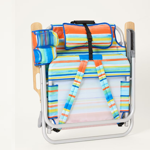 <span class=keywords><strong>Sedia</strong></span> a Sdraio Pieghevole da Spiaggia in <span class=keywords><strong>Legno</strong></span> con 5 Posizioni Reclinabili, Braccioli e Borsa Termica Portabicchieri - Ideale per il <span class=keywords><strong>Mare</strong></span> e il Giardino - Product Image 3