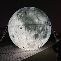 Lune gonflable pour événements en plein air, lumières géantes à LED décoration de planète gonflable pour projets, festivals et événements thématiques