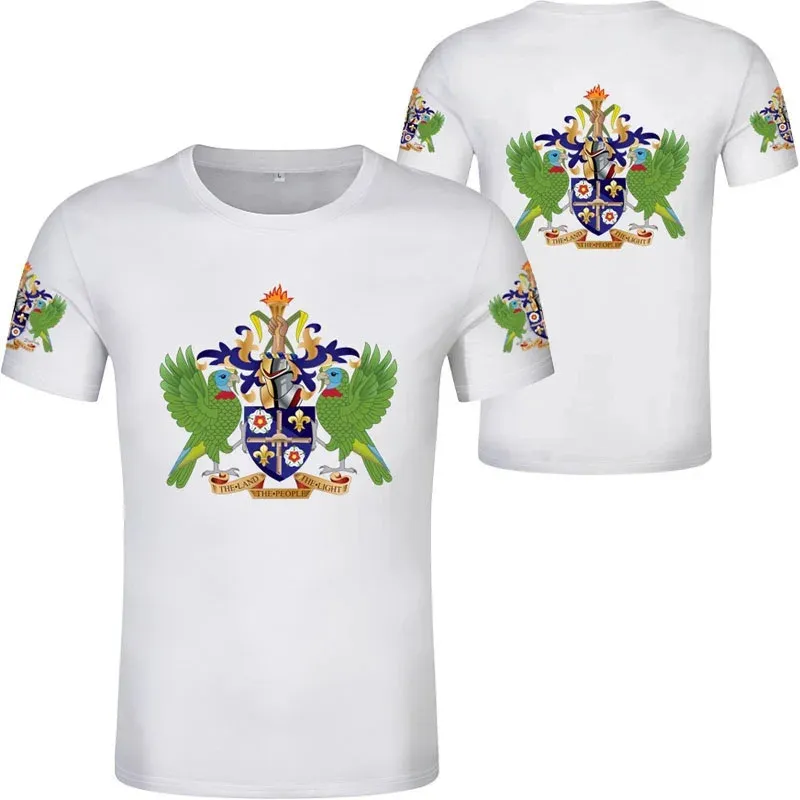 Saint Lucia T Shirt Drop Shipping Producten 2023 Aangepaste Naam Nummer Tekst Foto Logo Kleding Lage Moq Mannelijke Tee Sport Gezellig Tops Nieuw