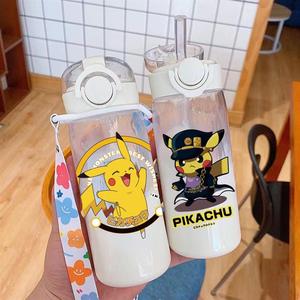 <span class=keywords><strong>Tasse</strong></span> à eau Pikachues <span class=keywords><strong>Tasse</strong></span> à eau en plastique portable d'extérieur avec paille - Product Image 2