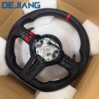 Volant de voiture entièrement en cuir pour BMW F30 F31 F32 F33 F10 F11 F12 F21 F22 F15 F16 F45F01 F02, fond plat, M-Sport, Plug and Play