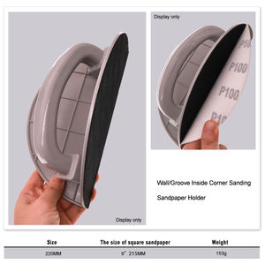 Support <span class=keywords><strong>de</strong></span> papier abrasif semi-circulaire à crochet et boucle <span class=keywords><strong>de</strong></span> 9 pouces, tampons <span class=keywords><strong>de</strong></span> polissage manuels, <span class=keywords><strong>bloc</strong></span> <span class=keywords><strong>de</strong></span> ponçage <span class=keywords><strong>manuel</strong></span> pour le polissage des murs secs - Product Image 4