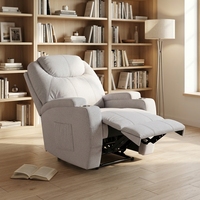 Canapé inclinable électrique PUZE Q701 COMODO, chauffant, avec télécommande intelligente USB, porte-gobelet intégré, design moderne, extensible en bois