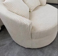 Italienische leichte Luxus Creme Stil Runde einfache Sofa Stuhl Wohnzimmer Schlafzimmer kleine einzelne abnehmbare Sofa Stuhl