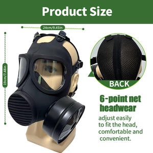 रासायनिक/जैविक/परमाणु विषाक्त पदार्थों और विषाक्त धुएं के खिलाफ पूर्ण-फेस गैस मास्क सुरक्षा - Product Image 3