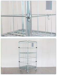 Carro de Almacenamiento Móvil Plegable OBO TC-2003 de Acero Galvanizado Plateado, Carretilla de Logística para Taller, Capacidad 500kg - Product Image 5