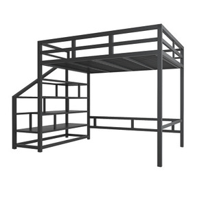 Laikaitisque — <span class=keywords><strong>lit</strong></span> superposé en métal, personnalisé, <span class=keywords><strong>rangement</strong></span> multifonction, pour salon <span class=keywords><strong>et</strong></span> chambre à coucher, pour la maison - Product Image 2