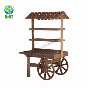 Barniz de frutas y verduras soporte de exhibición de madera de soporte de exhibición de la seguridad alimentaria vegetal de la fruta estante de exhibición de YM07262 - Product Image 4