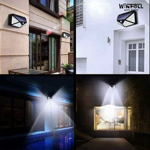 Lámpara Solar de Seguridad Cuadrada con Control Remoto, 100 LED, Sensor de Movimiento, Impermeable, para Jardín, Patio, Terraza - Product Image 4