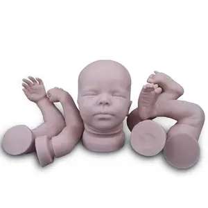 Muñecas negras de 18 pulgadas, juguetes de lol, recién nacido, bebé reborn de silicona