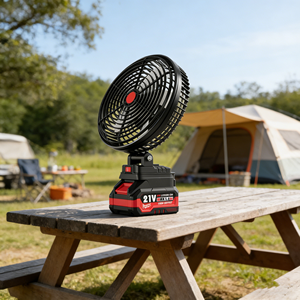 Ventilateur sans fil Lithium-Ion 21V Professionnel Extérieur Intérieur Rechargeable Moteur sans balais 50/60Hz 8 pouces WII-FS8A Puissant - Product Image 4