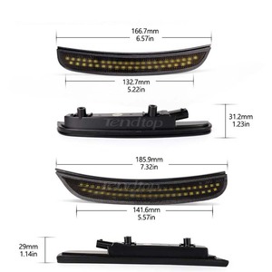 Nuevo espejo indicador lateral trasero delantero luces LED de posición lateral para Dodge Charger SRT 15-23 intermitente con Color verde - Product Image 3