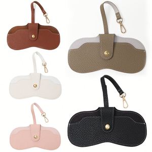 Snap Button Closure Eyeglasses Pouch Leather Sunglasses <b>Case</b> Packaging Storage Ideal Gift <b>for</b> <b>Glasses</b> Wearers & Fashion Lovers - Product Image 2