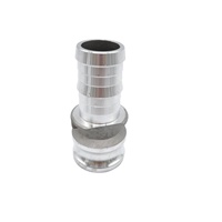 Adaptateur mâle à tige de tuyau rapide avec extrémité de tuyau et raccord en aluminium Type E 1.5 ''Camlock