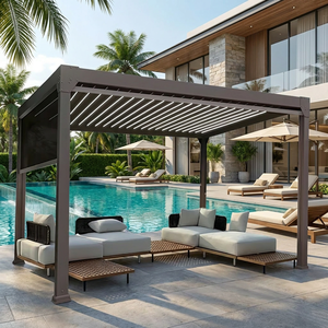 Pavillon Moderne en Aluminium 12x20ft, Pergola, Auvent de Restaurant, Abri de Voiture, Tente Cloche, Couverture de <span class=keywords><strong>Terrasse</strong></span>, Auvent Rétractable, Arche - Product Image 2