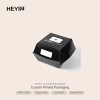 Cajas para Hamburguesas para Llevar, Embalaje Biodegradable Desechable para Sándwiches, Hamburguesas, Papas Fritas, Tamaño Personalizado, Color Personalizado
