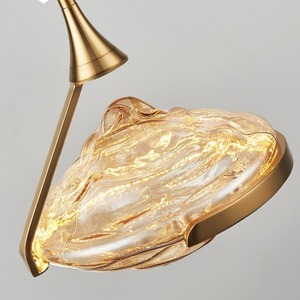 Modern Minimalist Designer Lighting Fixture Single-Head Glass Chandelier for <b>Dining</b> Room Bedroom <b>Light</b> Luxury Creative Unique - Product Image 6