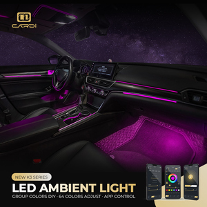 Vente directe d'usine, lampe automobile K3, éclairage intérieur, fonction capteur musical, clignotement au rythme de la musique, garantie de 18 mois - Product Image 1