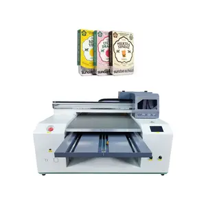 Impresora UV digital 3D plana automática 6090 con cabezal de impresión doble dx10