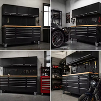 Chariot d'atelier mobile personnalisé avec tiroirs, armoire à outils en acier verrouillable de 72 pouces pour garage