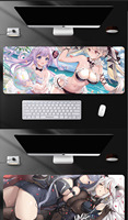 Tapis de souris rectangulaire surdimensionné en caoutchouc OE Blue avec clavier secondaire pour étudiants et joueurs d'e-sport - En stock
