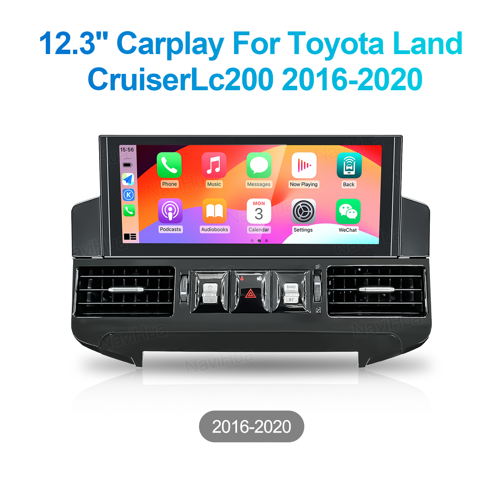 Navihua for Toyota Land Cruiser LC200 2016-2020 Car Upgrade 12.3