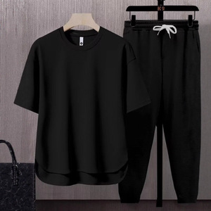 Conjunto de Dos Piezas de Verano para Hombre, Camiseta de Manga Corta y Pantalones Largos, Moda de Verano, Envío Directo - Product Image 5