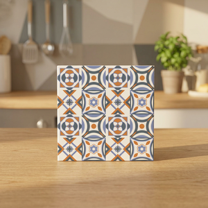 Carreaux de sol en céramique de porcelaine mate marocaine 40x40cm, design intérieur de salle de bain avec finition 3D - Product Image 2