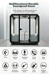 Cabina de Privacidad Insonorizada Móvil para Oficinas Abiertas y Espacios de Trabajo Compartido, Cabina Acústica para Trabajar y Descansar - Product Image 6
