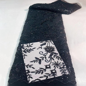 Kain Gaun Prom Renda Bordir Tabung Manik Jala Payet Kristal Berkilau Yang Indah dan Indah - Product Image 3