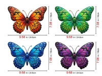 Decoración de Pared con Mariposas Metálicas, Temática Animal, para Jardín o Valla