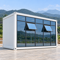 Maison conteneur préfabriquée modulaire portable de 20 pieds à assemblage rapide, en panneaux sandwich d'acier contemporains, pour bureau ou cuisine