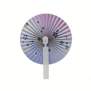 Abanicos Plegables de Papel Surtidos con Técnica Pintada, Mango de Plástico, Recuerdos para Fiestas, Abanico de Mano - Product Image 6