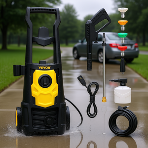 Nettoyeur haute pression électrique Vevor 2000 Psi 1,65 GPM à eau froide avec enrouleur de tuyau de 30 pieds et 5 buses - Product Image 2