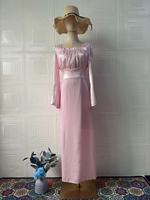 Robe de soirée élégante et sexy pour femme musulmane 2026, style moulant, plissée, à manches évasées, avec bretelles, style vintage français, pour occasions formelles