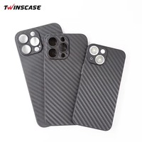 Vente en gros d'usine, étui de téléphone en fibre de carbone PP, Twinscase iphone, étuis de téléphone souples au toucher
