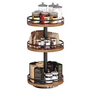 Multi Layer Rotating <b>Shelf</b> 360 Degree Turntable <b>Desktop</b> Storage Rack For Kitchen Spice Coffee Beverage Organizing Holder - Product Image 4