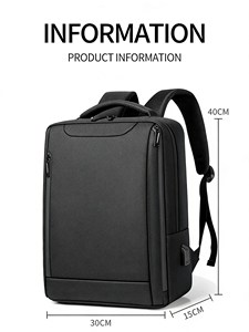 <span class=keywords><strong>Mochila</strong></span> Minimalista Negra para Portátil, para Estudiantes Universitarios, Bolso Resistente para la Universidad, para Hombres, con Impresión <span class=keywords><strong>de</strong></span> Logotipo Personalizado para Regalos Corporativos 2026 - Product Image 2