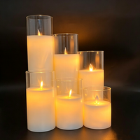 Bougies LED sans flamme en plastique pour centre de table de mariage, avec mèche mobile scintillante, télécommande, qualité optique, pour Noël et Pâques