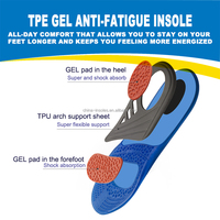 Semelles intérieures de chaussures en gel TPE pour la fasciite plantaire antifatigue sport confort et absorption des chocs personnalisées