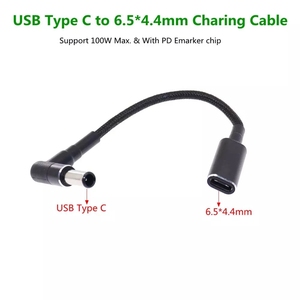 สายชาร์จ <span class=keywords><strong>USB</strong></span> Type <span class=keywords><strong>C</strong></span> เป็น6.5X4.4 6.5*4.4มม.,สายชาร์จสำหรับแล็ปท็อป100W สำหรับ Sony LG โน้ตบุ๊คพีซีอะแดปเตอร์จ่ายไฟ - Product Image 1