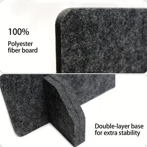 Matériaux écologiques Panneaux insonorisés décoratifs Organisateur de bureau en feutre non tissé personnalisé Diviseur de table facile à installer - Product Image 4