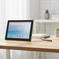 Nueva Tableta Industrial Android 10 de 10.1 Pulgadas A33 con Soporte de Escritorio y Montaje en Pared, Pantalla Táctil, Pantalla Publicitaria Comercial, PoE, OEM, ODM