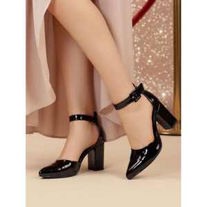 Escarpins pour femmes Modi à talon haut, bout pointu, avec bride à la cheville et boucle, chaussures de mariage, tendance mode, taille fidèle - Product Image 2