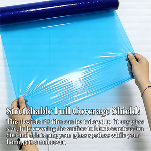 <span class=keywords><strong>Film</strong></span> protecteur souple en PE à 5 couches pour vitres, résistant à la poussière et à la peinture, spécialement conçu pour la décoration intérieure - Product Image 4