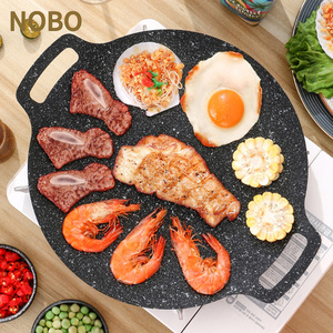 Corea antiaderente in ghisa per barbecue padella per cottura in <span class=keywords><strong>pietra</strong></span> per uso medico teglie da campeggio all'aperto pentole in metallo - Product Image 4