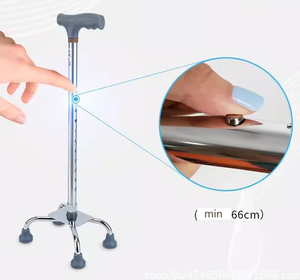 Aide à la marche télescopique en alliage d'aluminium pour personnes âgées, canne à quatre pattes, à quatre coins, à quatre griffes - Product Image 6